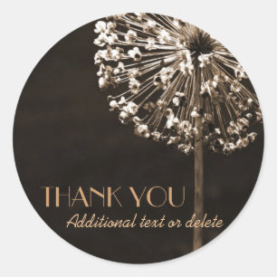 Tack, Golden Dandelion Önskemål Runt Klistermärke