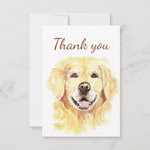 Tack Golden Retriever Hund Djuren Blank Inside Kort