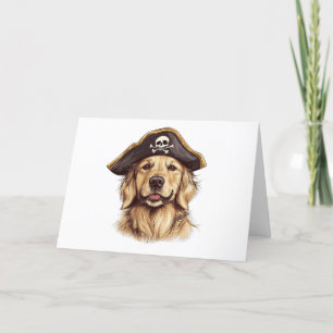 Tack Golden Retriever Hund Skull Kort