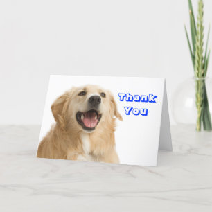 Tack Golden Retriever Puppy Hund Greeting Card Kort
