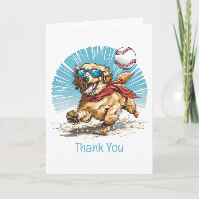 Tack Golden Retriever spelar basket Kort (Framsida)