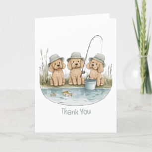 Tack Goldendoodle Hundar Fishing Kort