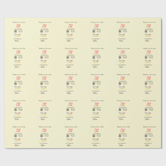 Tack Google recension skanna QR-företag Presentpapper (Platt)