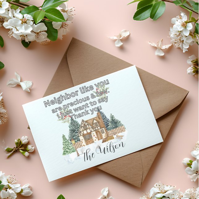 Tack Grannar Julhjärta 2025 Vykort (Skapare uppladdad)