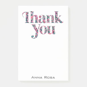 *~* Tack Gratitude AP85 Flowers Manifest Post-it Block