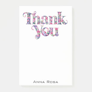 *~* Tack Gratitude AP85 Flowers Post-it Block