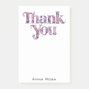 *~* Tack Gratitude Manifestation Blommigt AP85 Post-it Block