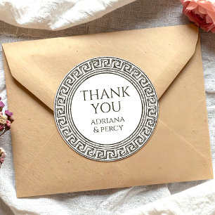 Tack Grecian Party sten Grecian Nyckel Mönster Runt Klistermärke