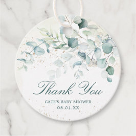 Tack Greenery Eucalyptus Baby Shower Gåvor Etiketter
