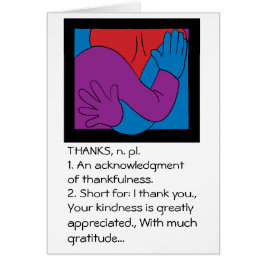 Tack Greeting Card Hälsningskort