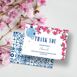 Tack Grekisk Bougainvillea baby shower-kort Tilläggskort