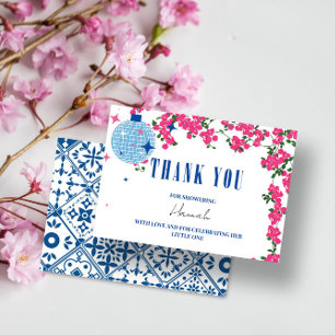 Tack Grekisk Bougainvillea baby shower-kort Tilläggskort