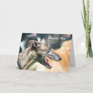 Tack Greyhound-hälsningskort Kort