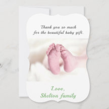Tack Grön Baby Shower Foto