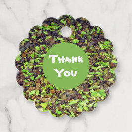 Tack Grönt Brun Löv - avskrivning Gåvor Etiketter