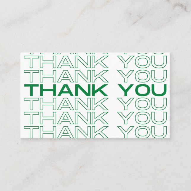 Tack Grönt Tidningsutskrift Skriv ut media Infoga Visitkort (Framsida)