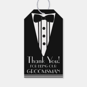 Tack Groomsman Tuxedo Presentetikett