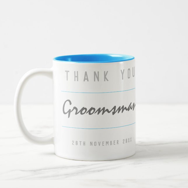 Tack Groomsman Två-Tonad Mugg (Vänster)