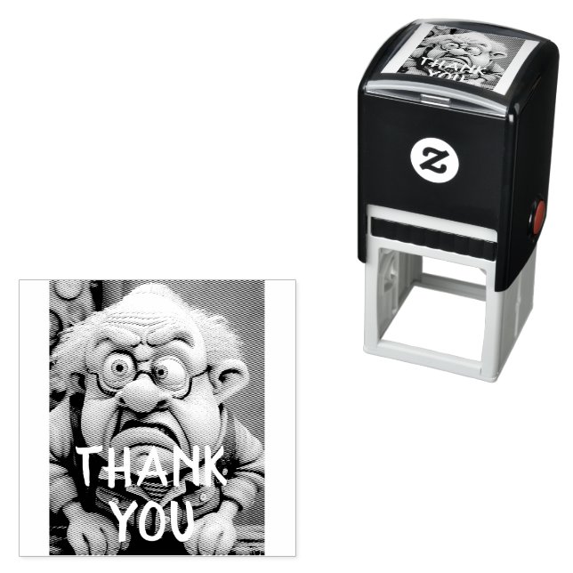 Tack Grumpy misstro gamle man Birthday Självfärgande Stämpel (In Situ)