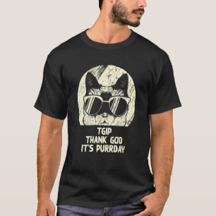 Tack Gud Det Är Kattdagen Katt Helg Liten Katt Vi T Shirt