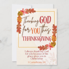 Tack Gud för ditt hälsningskort för Thanksgivingen Julkort