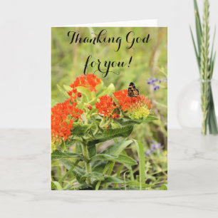 Tack Gud för ditt tackkort.