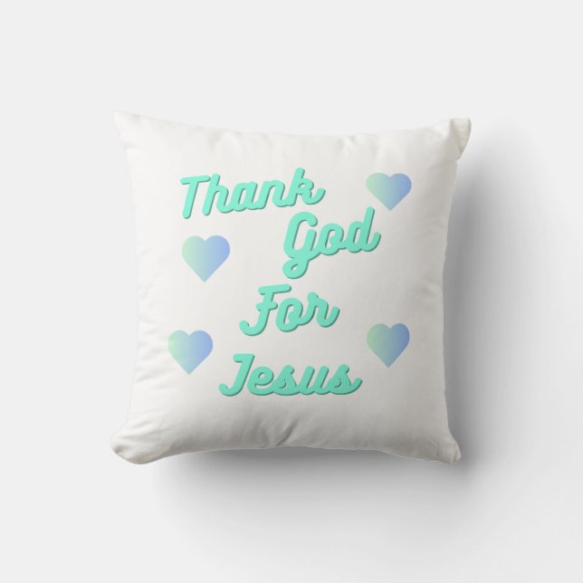 Tack Gud för Jesus Kudde (Framsida)