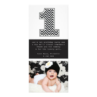Tack Guests fotopatingkort för baby 1:a födelsedag Reklamkort