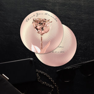 Tack Guld Flower Luxury Elegant Kort