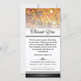 Tack Guld Höst löv Ord kan inte uttrycka