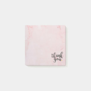 Tack Guld Kärlek Hjärtat Rosa Marmor Post-it Block
