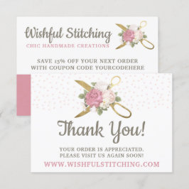 Tack Guld-sax Shabby-Blommigt-kort Inbjudningar