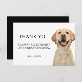 Tack Gult Labrador Baby Shower Cards