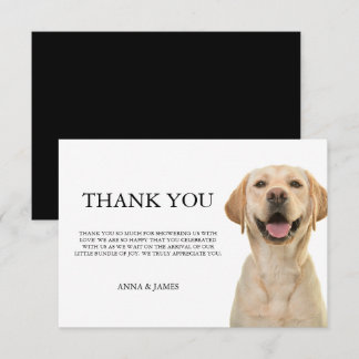 Tack Gult Labrador Baby Shower Cards Kort