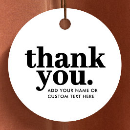 Tack Gunst Tags | Retro Svart och Vitt Gåvor Etiketter