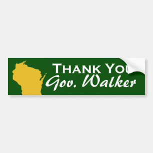 Tack Guvernör Scott Walker i Wisconsin Bildekal