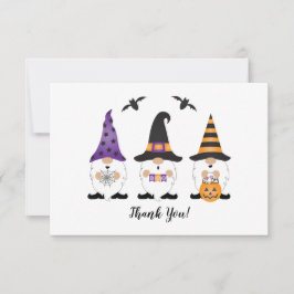 Tack Halloween Gnomes Lila Orange Kort