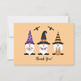 Tack Halloween Gnomes Lila Orange Kort