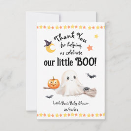 Tack Halloween Little Boo Baby Shower Kort