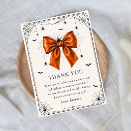 Tack Halloween Orange Bow-kort Kort