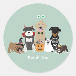 Tack Halloween Spooky Pet Costumes Runt Klistermärke