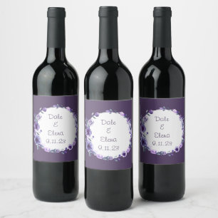 Tack Hälsning Gift Present Red Vit ros Vinflaska Etikett