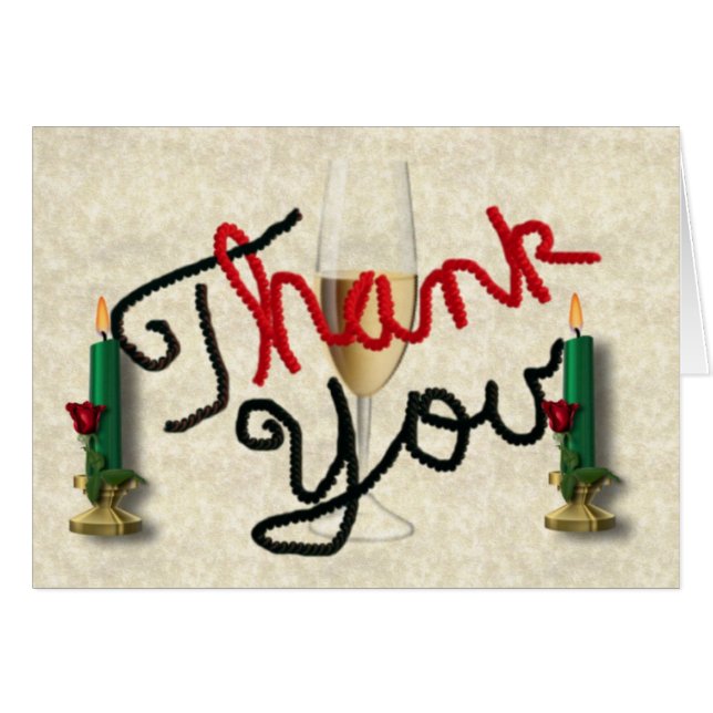 Tack Hälsningskort (Framsidan Horizontal)