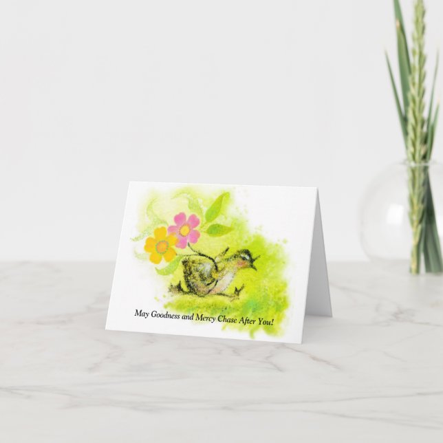 Tack/hälsningskort, 4" x 5,6" tackkort (Framsida)