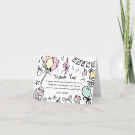 Tack Handritat Födelsedagskort