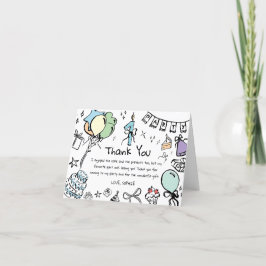 Tack Handritat Födelsedagskort Kort