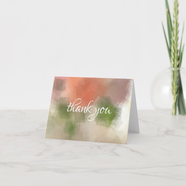 Tack Handskrift Abstrakt Rosor Blommor Chic (Framsida)