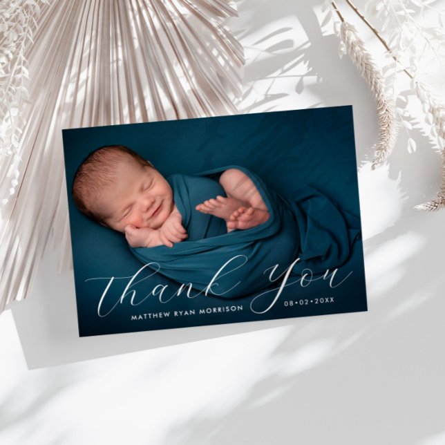 Tack | Handskrift baby-meddelande Postc Vykort (Skapare uppladdad)