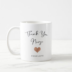 Tack Handskrivet skript och handskrivet hjärta Kaffemugg