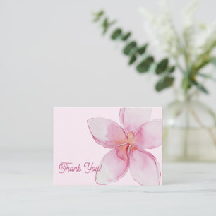 Tack Hawaii Watercolor Plumeria Flower Anteckningskort